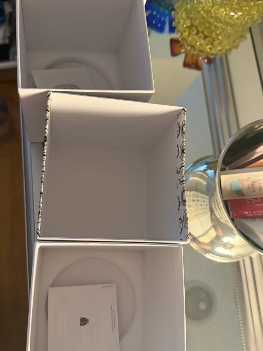 3 Diptyque Empty Candle Boxes  Roses & 34 Candle Box Set